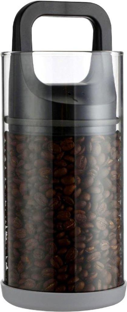 Hoher Kaffeebehälter mit Vakuumverschluss, luftdichter Aufbewahrungsbehälter für Kaffeekörner mit Schraubverschluss, Borosilicat-Glasbehälter ...