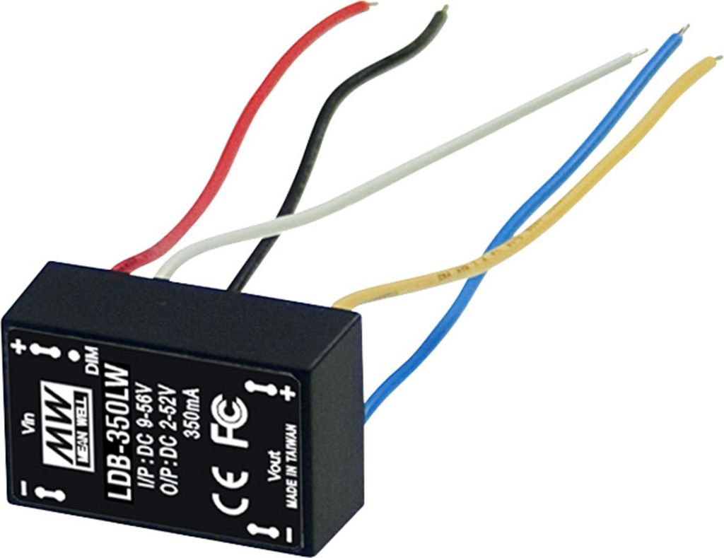 MEANWELL LDB-500LW, DC DC Buck Boost LED-Treiber, 2-32V:500mA Litze