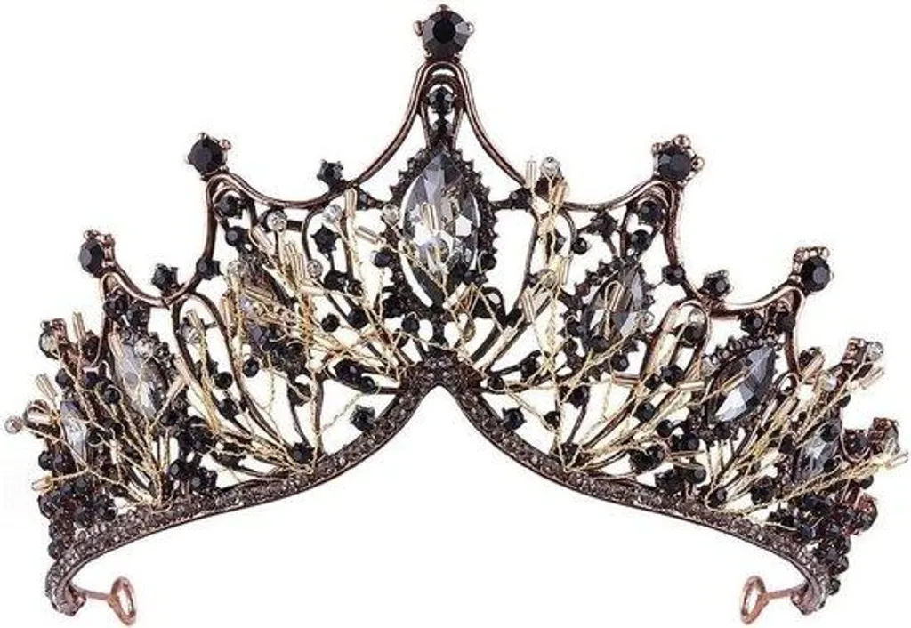 Couronne mariée en métal argenté et strass brillants pour cérémonie