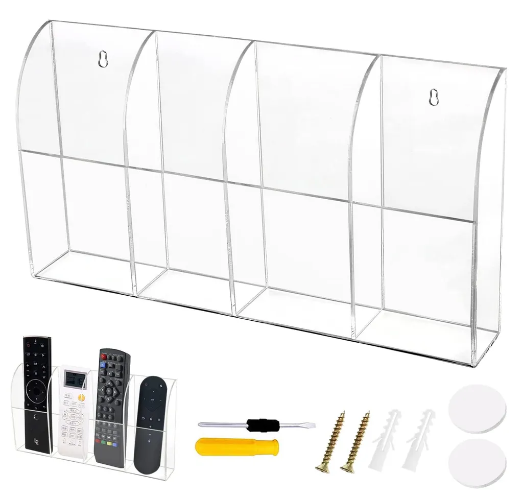 Support Mural Anti-Perte pour Télécommandes - Boîtier Acrylique Solide