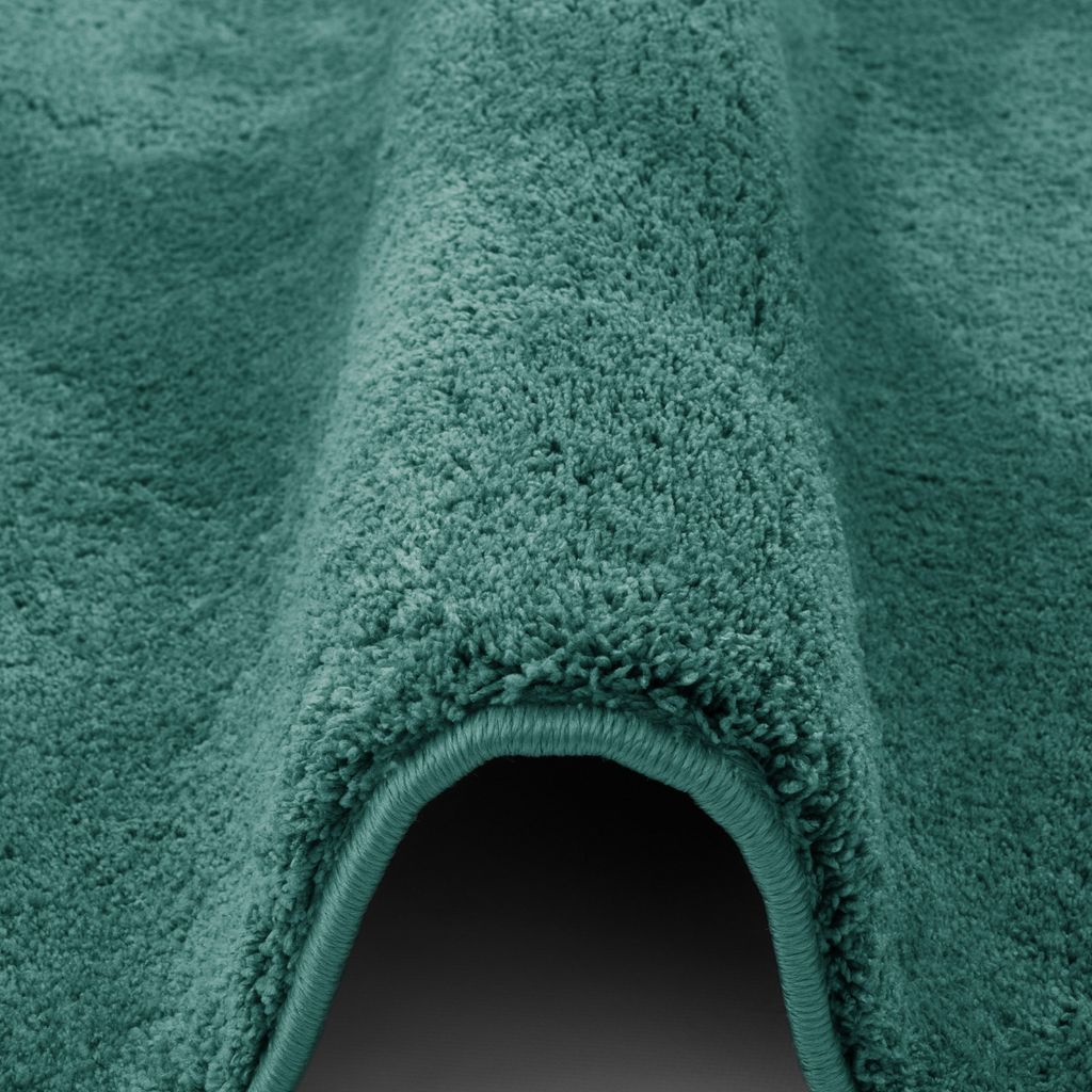 Luxus Super Soft Hochflor Langflor Teppich Silky Einfarbig Rund, Größe:120 cm Rund, Farbe:Beige