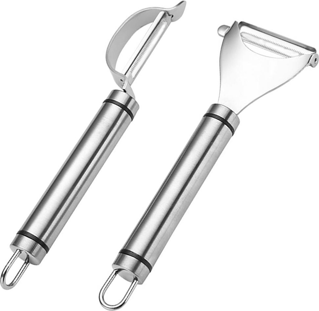 2-teiliges Gemüseschäler-Set, Y-förmiger Gemüseschäler aus Edelstahl, Obstschäler, Kartoffel-Karotten-Apfelschäler, Küchengerät