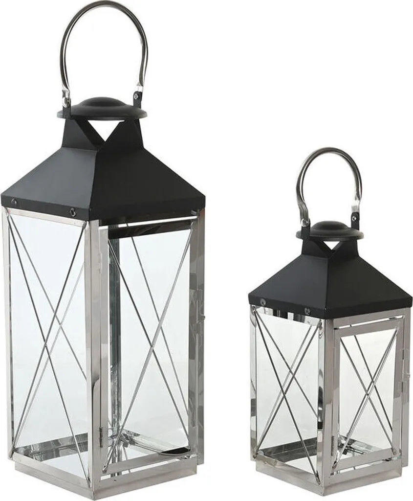 Luminaire en Cristal Noir et Finition Chromée Style Moderne 18x18x43