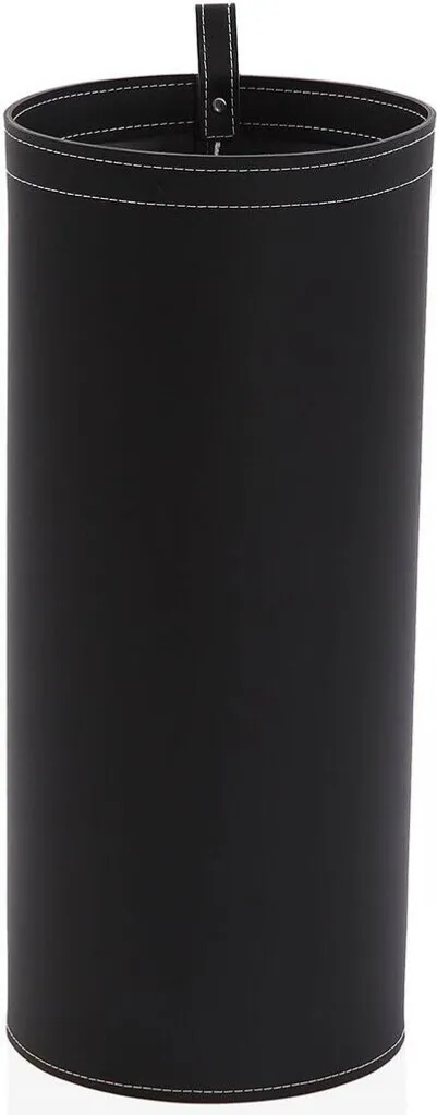 Porte-parapluie Carré Noir en Métal pour Entrée Moderne - 20x48 cm