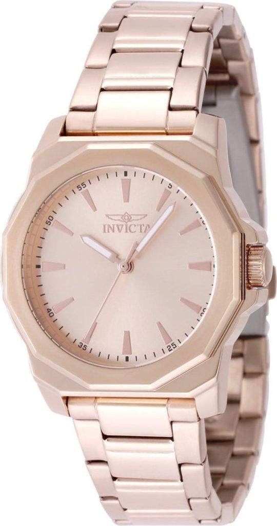Invicta Speedway 49089 Damen uhr - Wasserdicht - Analog - Quarzuhrwerk - Edelstahl mit roségoldenen zifferblat - 34mm