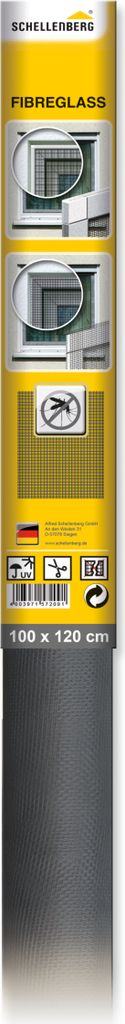 Schellenberg Fiberglasgewebe, anthrazit, 100 x 120 cm, Produktbild 