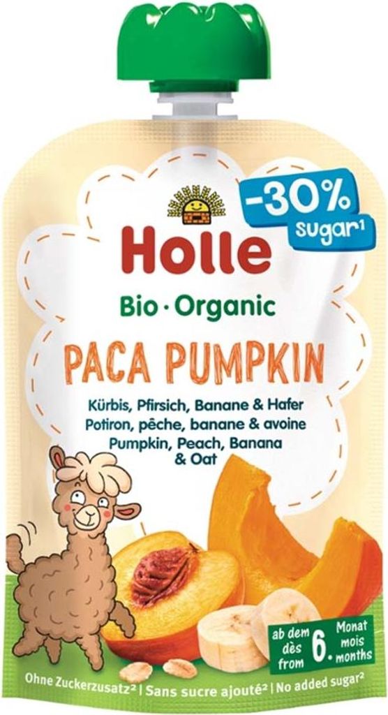 ALPAKA-KÜRBSPÜREE (KÜRBIS – PFIRSICH – BANANE – HAFER) OHNE Produktbild 