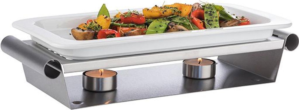 APS Ohrievač potravín 2 plamene nerezová oceľ 34x13x6cm Obrázok produktu 4
