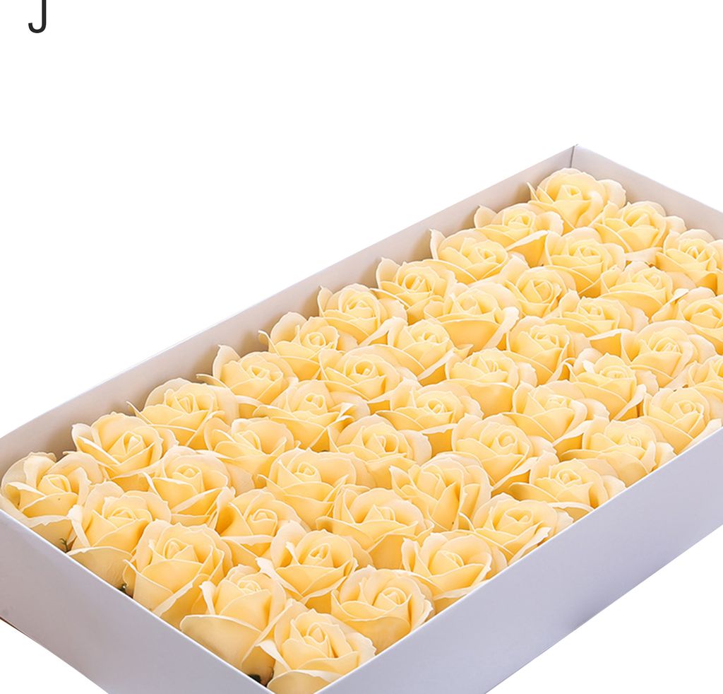 50pcs 3-layer-simulierte Rose Duft Seifenblume Weihnachten Valentine Geburtstagsgeschenk-J