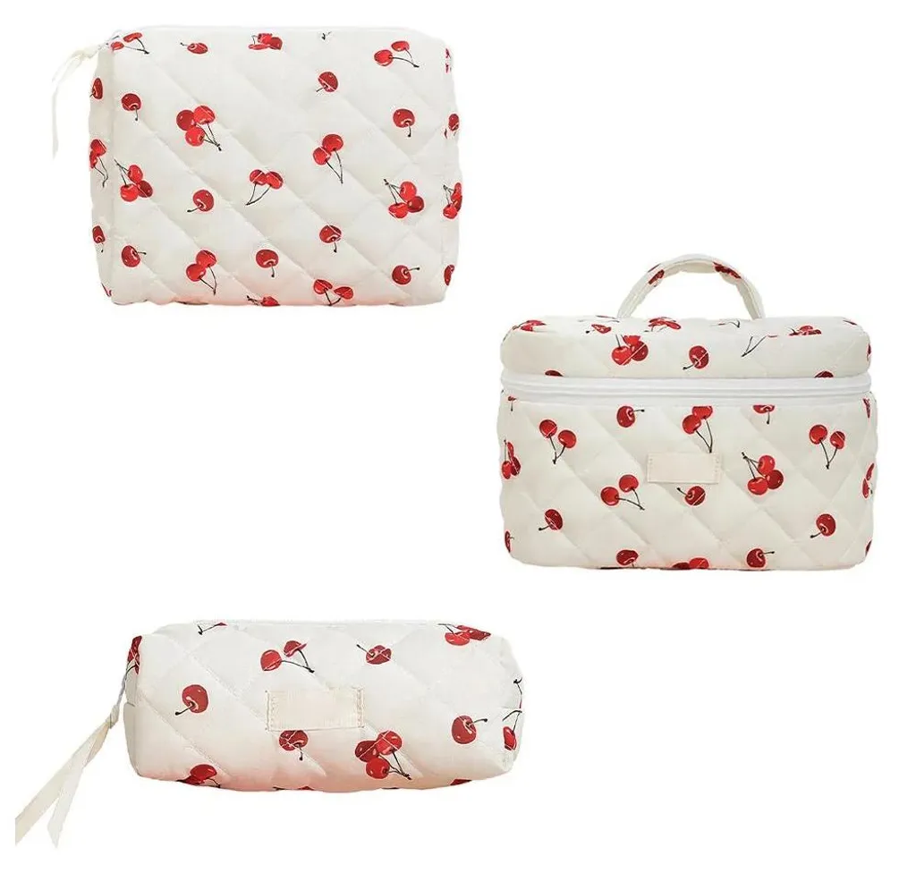 Organiseur de voyage compact : lot de 3 trousses de toilette imprimées chic