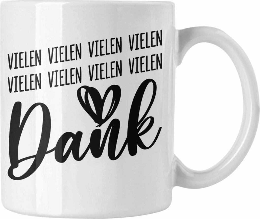 Trendation - Dankeschön Geschenke Danke Tasse Kaffeetasse Danke Sagen Geschenkidee Dankbar Dankbarkeit (Weiß)