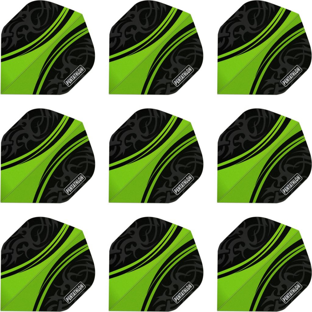 3 Set = 9 Dart Flight Pentathlon Colour Plus 100 Mikron Dart Flights Flight Standard