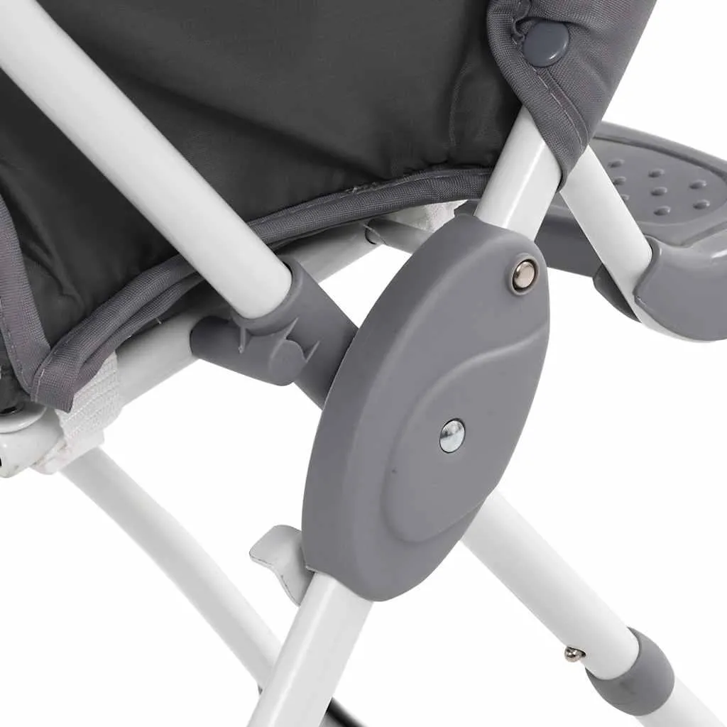 Chaise haute bébé pour apprendre à manger à table en famille coloris gris - 6