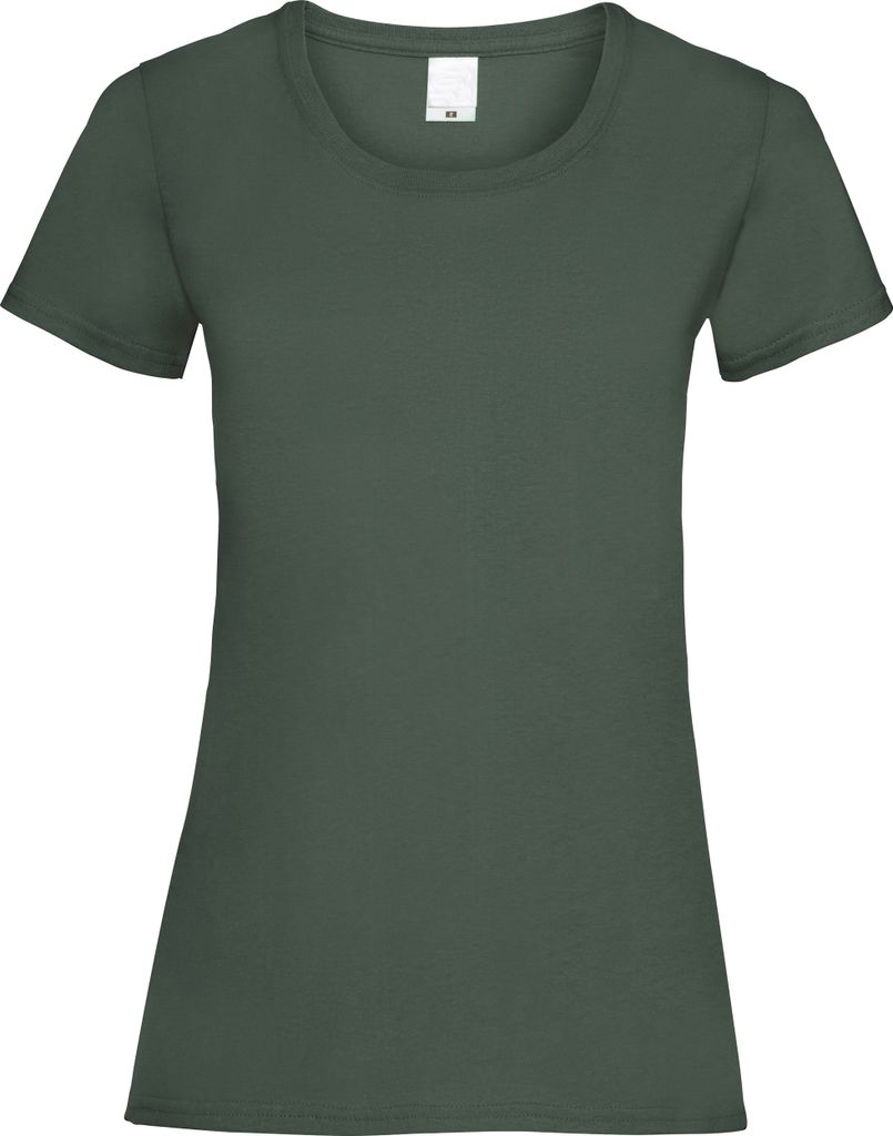 Damen Value Fitted Kurzarm Freizeit T-Shirt BC3901 (2XL) (Dunkelgrün)