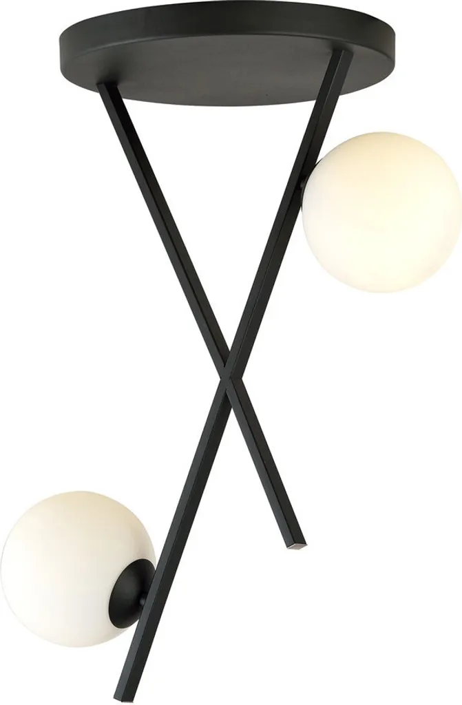 Plafonnier RIVER 2 OPAL Emibig 1194/2 - Luminaire Design 2 Lampes