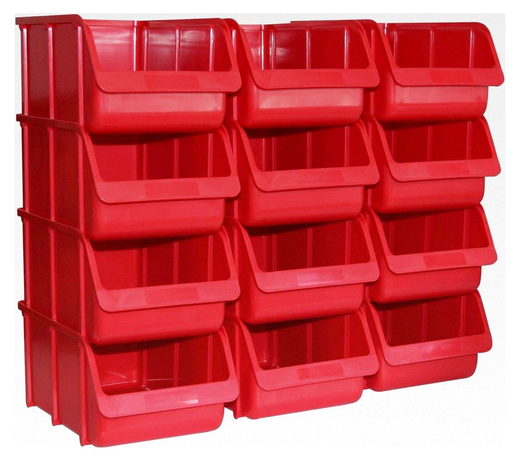 12 Sichtboxen Größe 4 rot