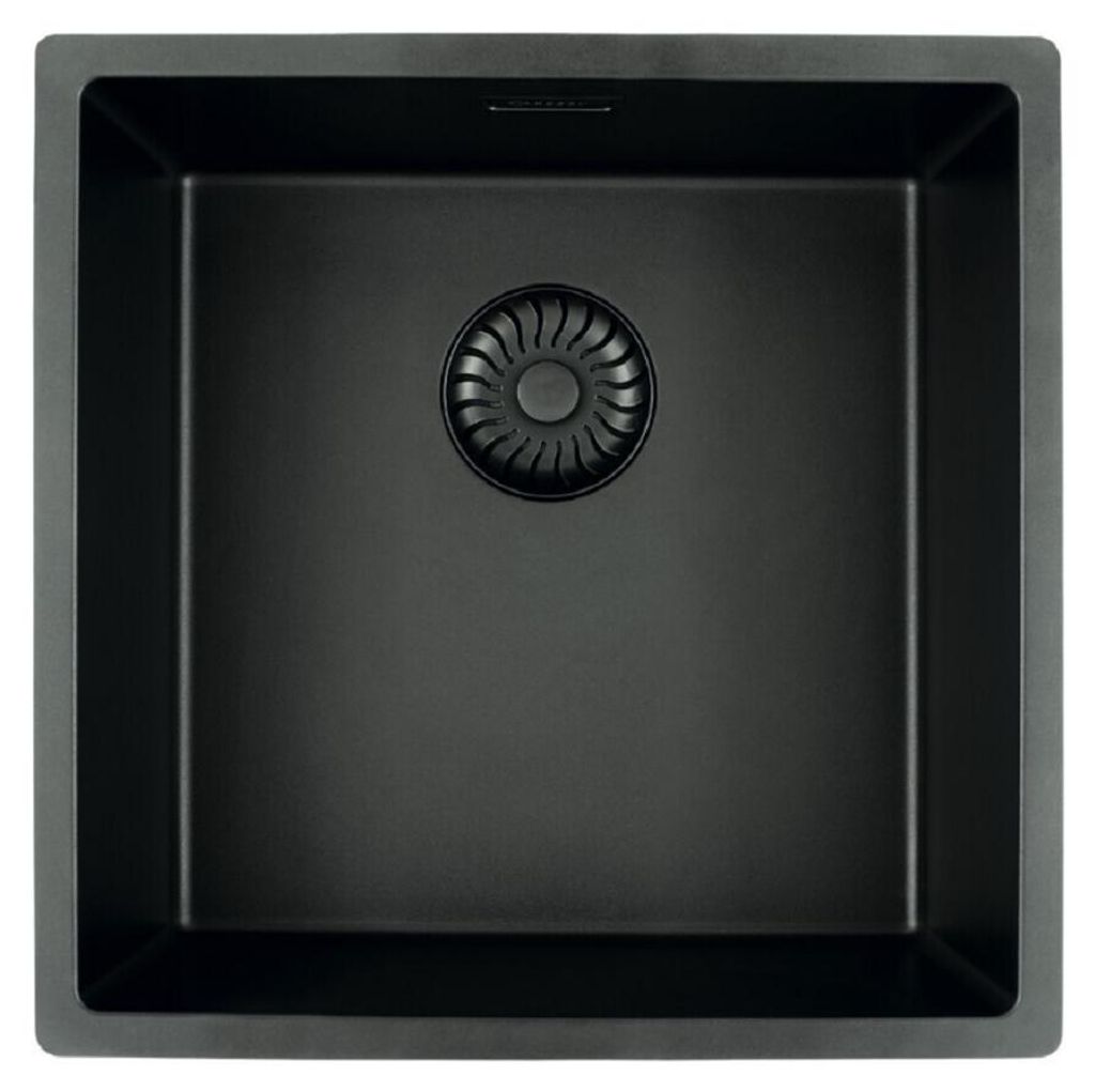 SOLIDO flächenbündige Spüle CAGRPP40BK-FL Black Line, Schwarz