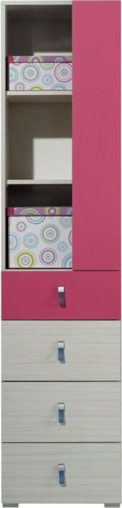 Schrank Jugendzimmer Rosa / Weiß 190x45x40 cm