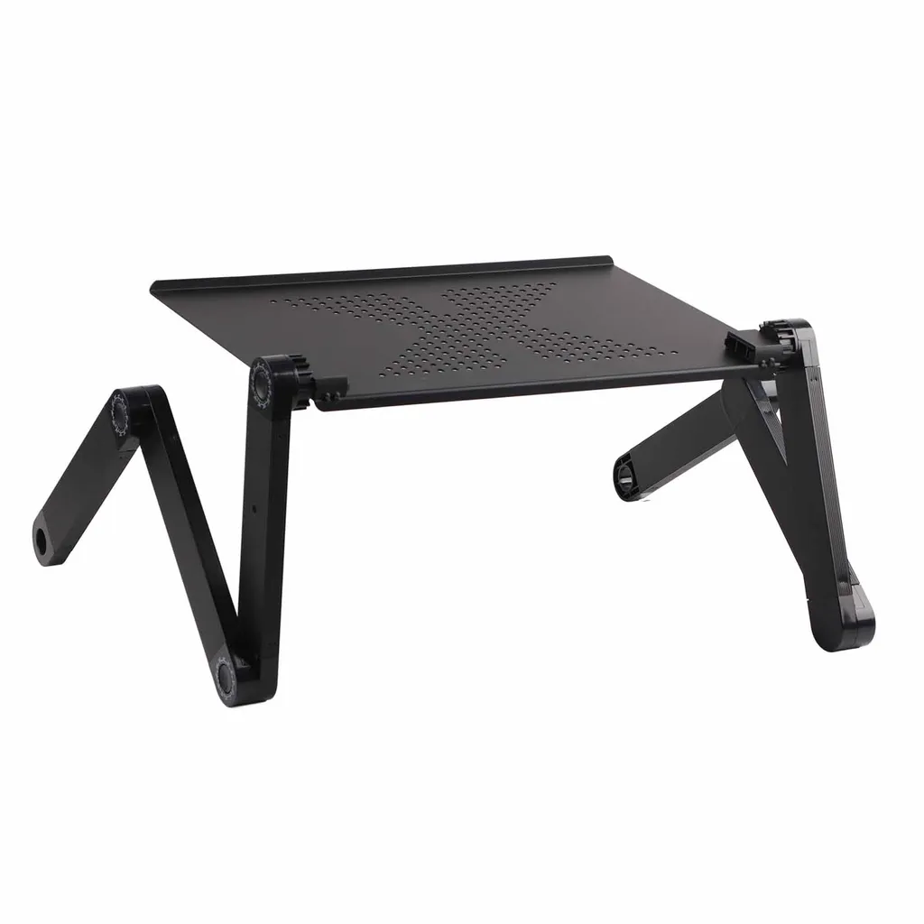 Bureau pour ordinateur portable avec ventilateur de refroidissement noir