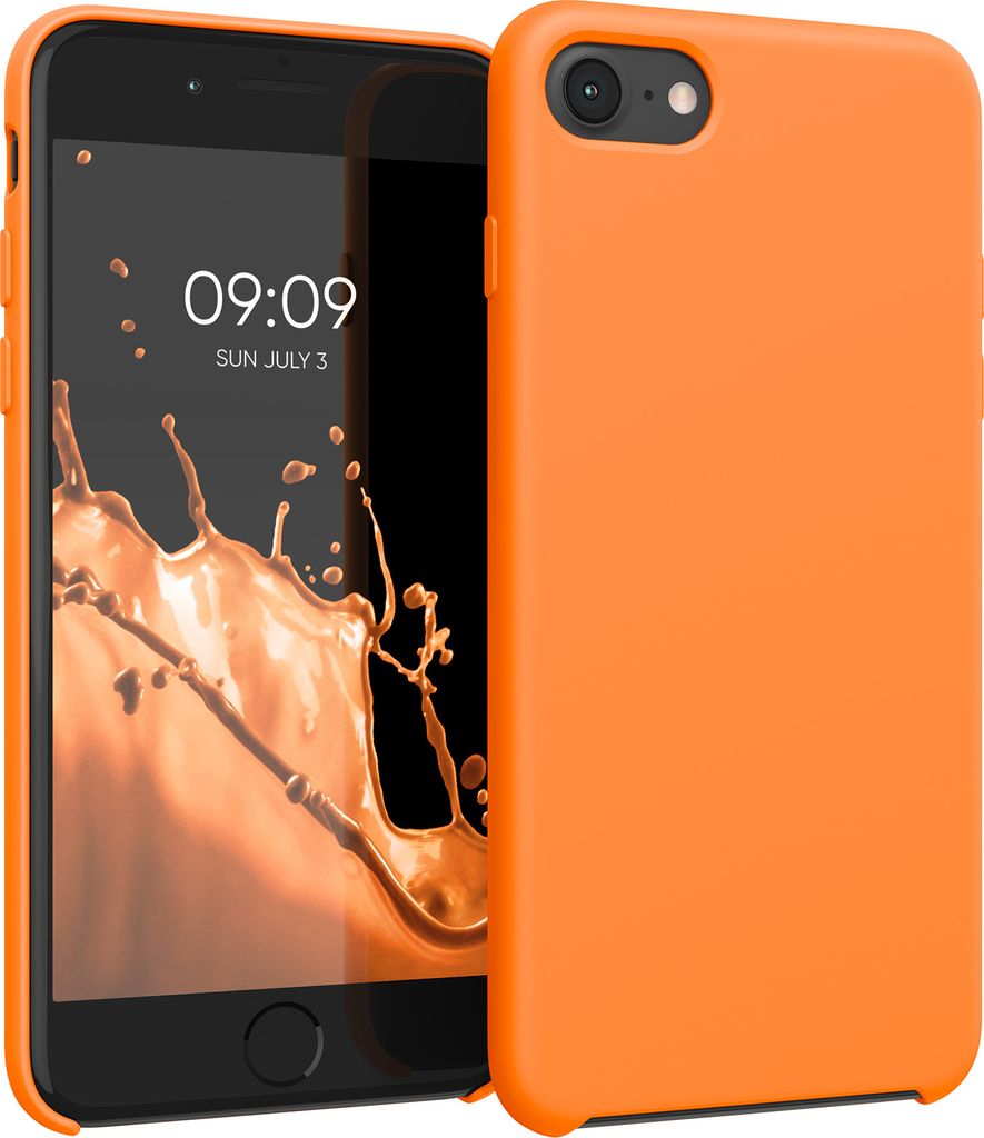 kwmobile Hülle kompatibel mit Apple iPhone SE (2022 / 2020) / iPhone 8 / 7 Hülle - Silikon Handy Case - Handyhülle weiche Oberfläche - kabelloses