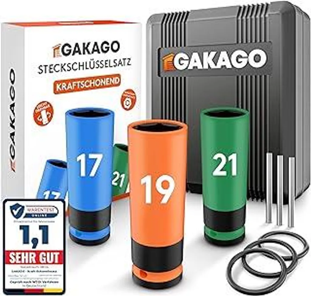 Boccolotto Protettivo: Set 3 Bussole 17-21mm per Cerchi In Lega