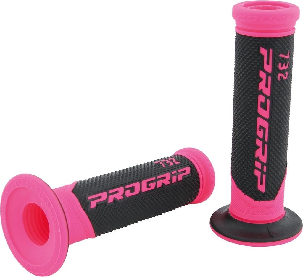 Progrip Griffgummi 732 Fuxia / Schwarz Fluo Offen Paar Ø22/25mm Länge 125mm