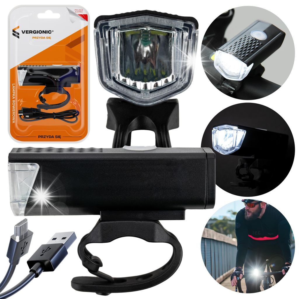 Fietslamp voor, krachtige LED-koplamp, oplaadbaar via USB Productafbeelding 