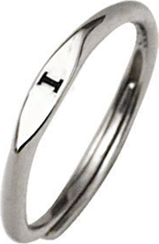 Damen-Ring, einfacher Stil, heller Glanz, geometrisch, glatt, poliert, verstellbar, dekorativ, Geschenk, Alphabet, AZ, Buchstaben, Anfangsname, Fin...