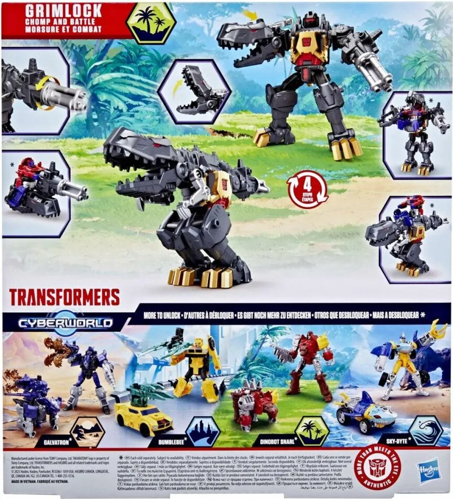 Transformers Grimlock Chomp & Battle - Action de Mâchoire et Robot 2-en-1