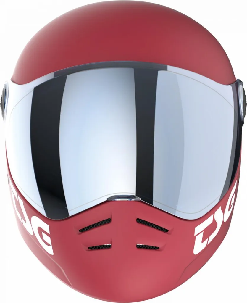Casque Intégral de Descente TSG Pass 2.0 Solid Rouge - Sécurité et Confort