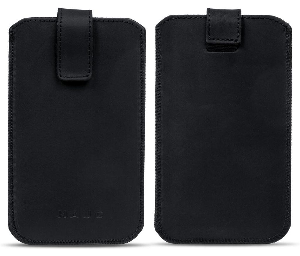 Universal Handy Leder Hülle 4.0 - 6.4 Zoll Schutz Smartphone Tasche Case SchwarzGröße:Für 6.0 - 6.4 Zoll