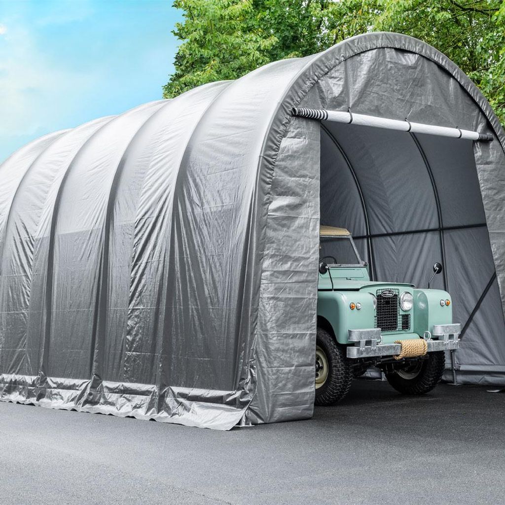 Folien Autogarage, ca. 420 x 605 x 365 cm - Grau