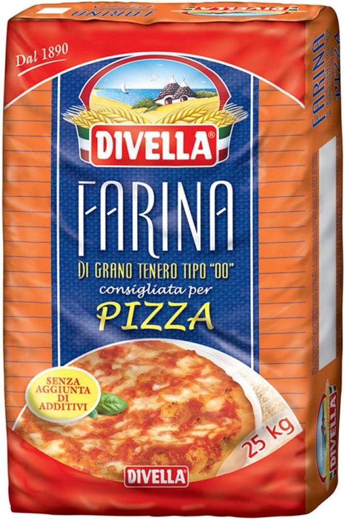 Pizza Mehl DIVELLA - Weizenmehl- 25 kg Beutel - Farina di Produktbild 