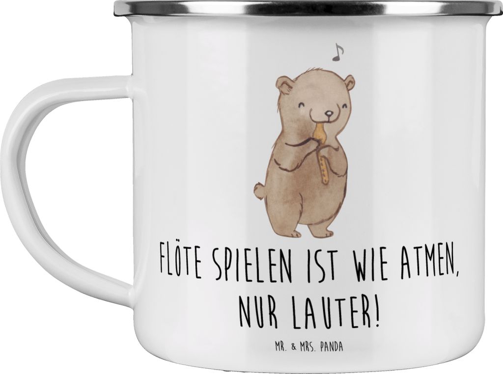 Mr. & Mrs. Panda Haferl Flöte Atem - Weiß - Geschenk, Melodie, Atmen, Lernen, Kaffeepott, Instrument, Teetasse, Musikinstrument, Pott, Flötist, ...