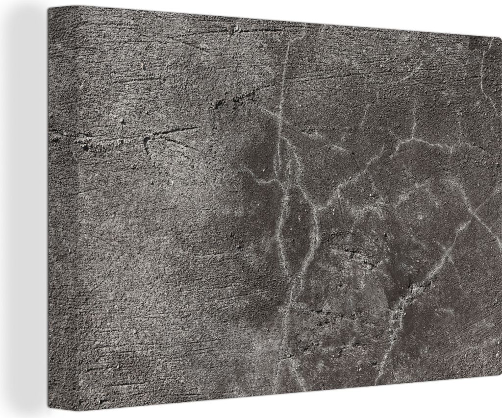 OneMillionCanvasses - Leinwandbilder - 150x100 cm, Beton - Grau - Wand - Verkehr, Wandbilder Kunstdruck Wanddekoration - Foto auf Leinwand - Gem...
