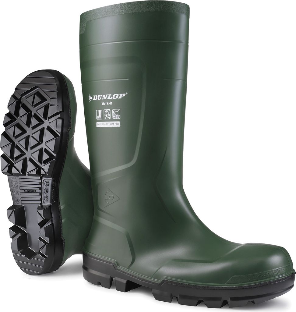 Dunlop Stiefel Work-It full safety S5 grün nach EN ISO Produktbild 
