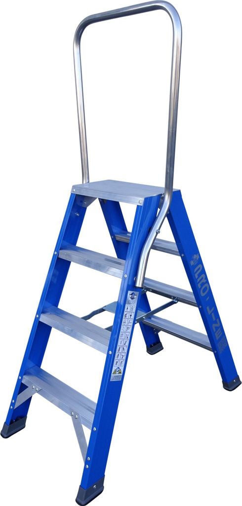 ASC Pro-Line XD-Stufenstehleiter DT-4 doppelseitig 4 Stufen mit 3,00m Arbeitshöhe