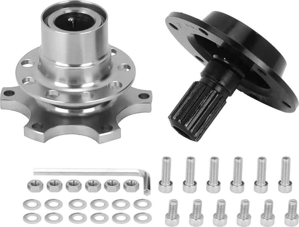 Kit adaptateur moyeu volant déblocage rapide 6 trous universel noir
