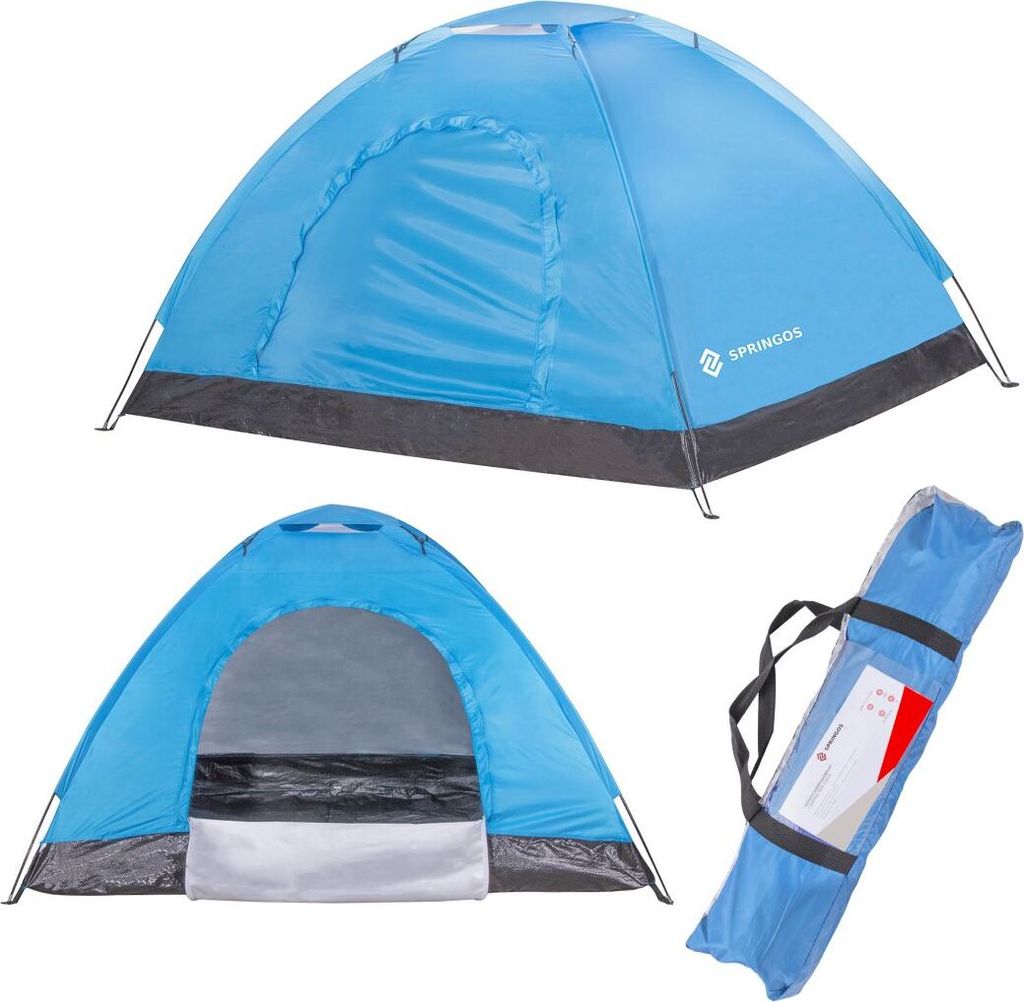 Zelt Campingzelt 2 Personen Outdoor Tent pop-up - Blau Produktbild 1
