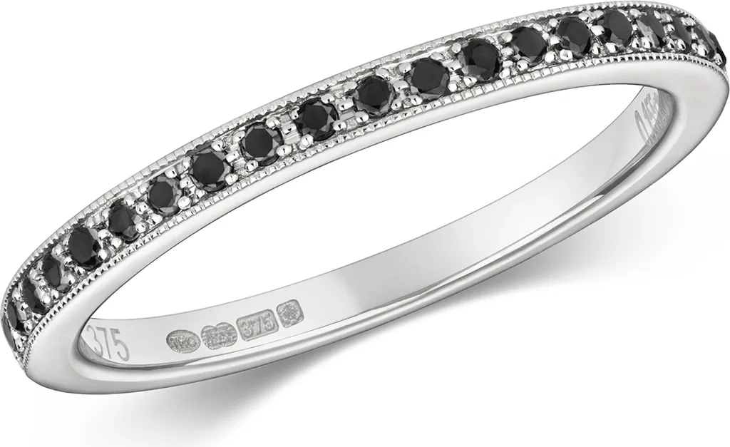 Bague Fiançaille Or Blanc et Diamant Éternité pour Demande Cadeau
