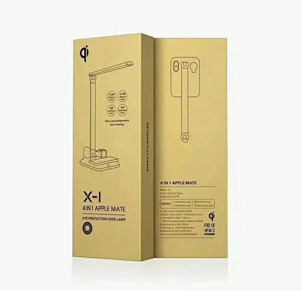 Lampe de Bureau Rechargeable avec Support Charge Induction Qi Blanc - 4