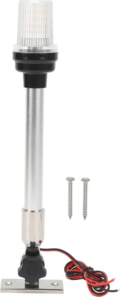 Feu de Mât LED 12 Pouces Étanche 360° Base Inox 316 Haute Résistance