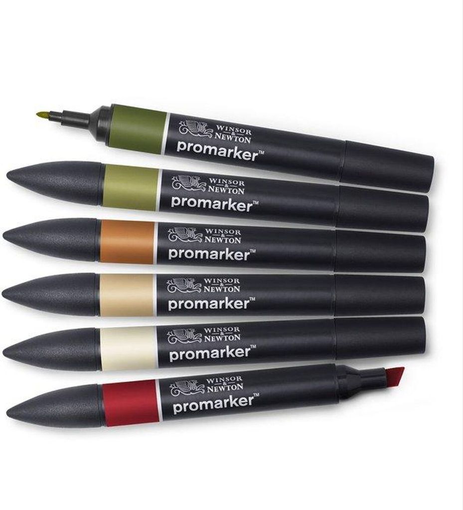 Winsor & Newton | ProMarker 6pcs Landschaftstöne set 1
