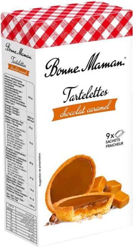 Bonne Maman Tartelettes Chocolat Caramel 135g – Produktbild 
