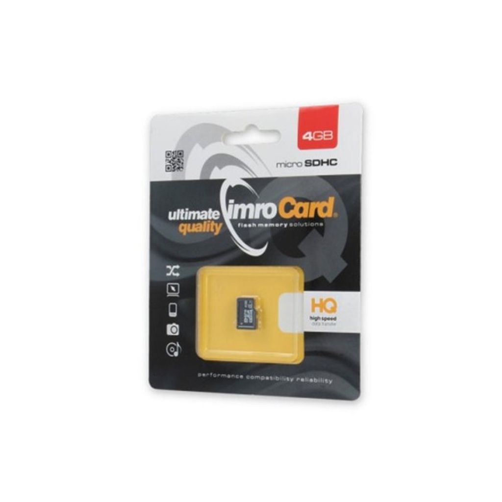 SPEICHERKARTE IMRO microSD 4GB mit Adapter SD class 10 UHS Obrázok produktu 
