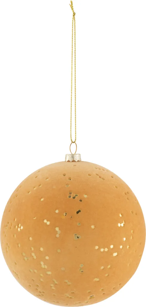 Grande boule de Noël incassable ocre or J-Line décoration de fêtes