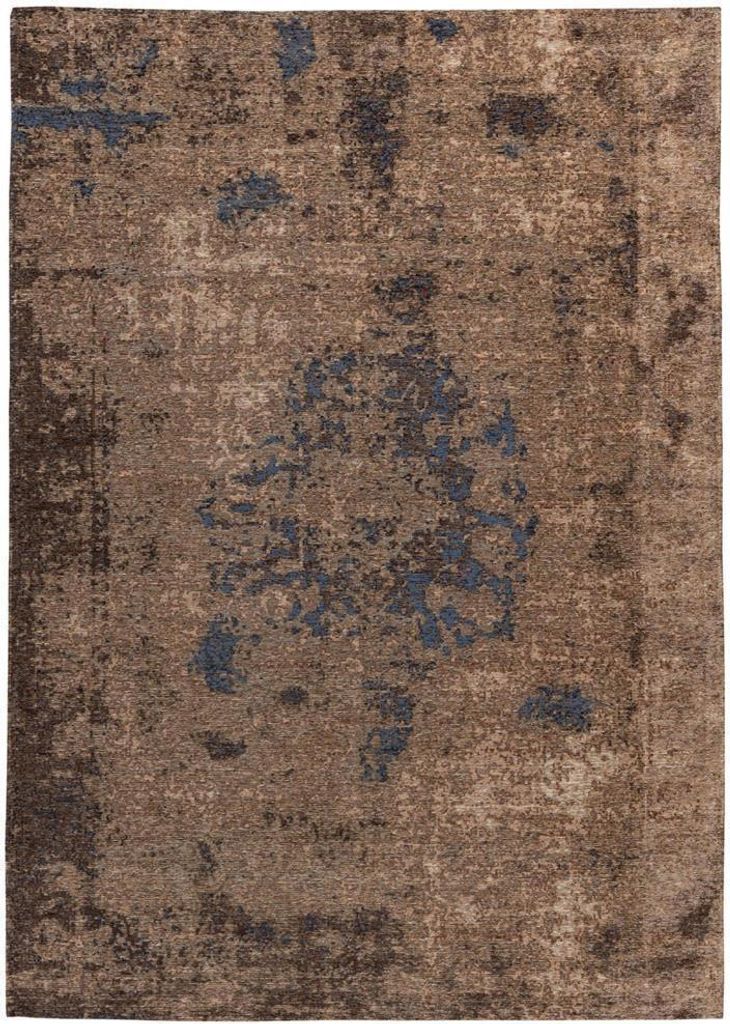 Qiyano Teppich orientalisch für Schlafzimmer Used Vintage Ornamenten braun, 80 x 150 cm