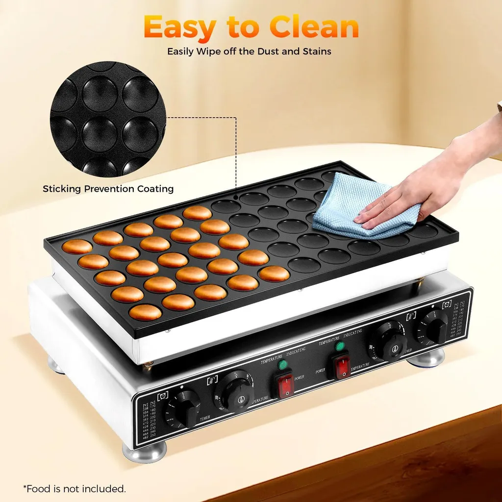 Machine à muffins 50 alvéoles 1800W en acier inox pour usage intensif