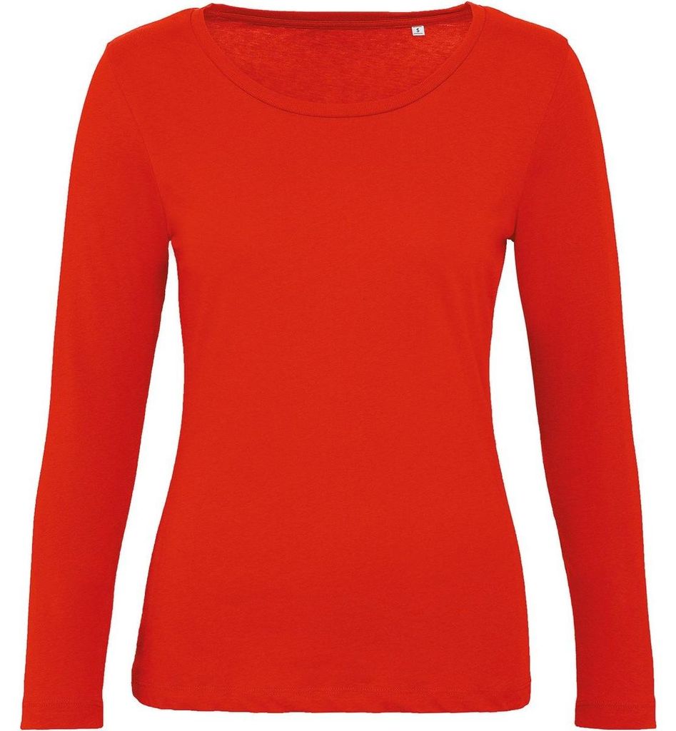 B&C - "Inspire" T-Shirt für Damen Langärmlig FK2469 (XXL) (Feuerrot)