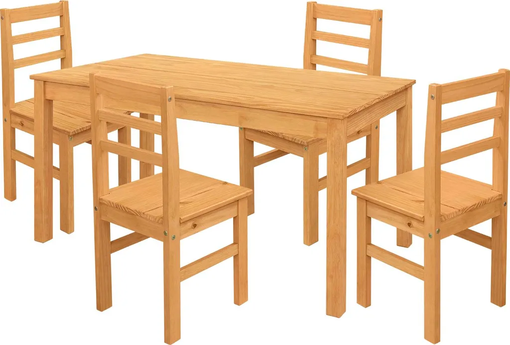 Ensemble table et 4 chaises TORINO wax pour cuisine et séjour moderne